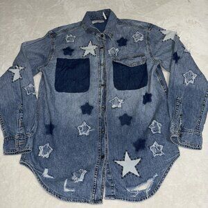 Women’s One Teaspoon JOHNNY BLUE STAR CLASSIC EVERYDAY SHIRT Size Medium